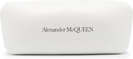 Alexander McQueen Eyewear Zonnebril met schildpadschild design Bruin