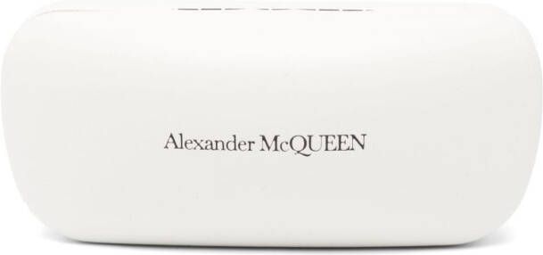 Alexander McQueen Eyewear Zonnebril met vierkant montuur Bruin