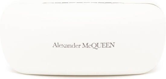 Alexander McQueen Eyewear Zonnebril met vierkant montuur Goud