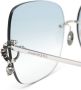 Alexander McQueen Eyewear Zonnebril met vierkant montuur Zilver - Thumbnail 3