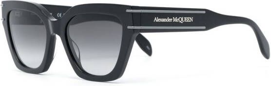 Alexander McQueen Eyewear Zonnebril met vierkant montuur Zwart