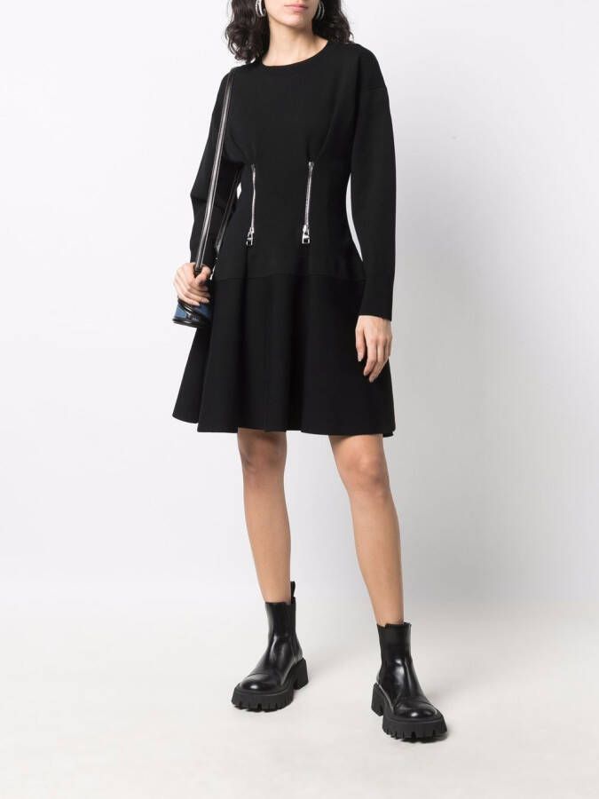 Alexander McQueen Flared jurk Zwart
