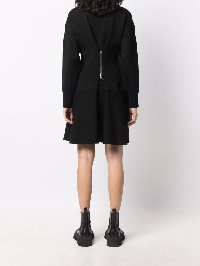 Alexander McQueen Flared jurk Zwart