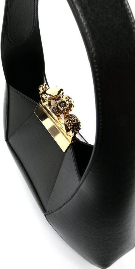 Alexander McQueen The Jewelled leren tas Zwart