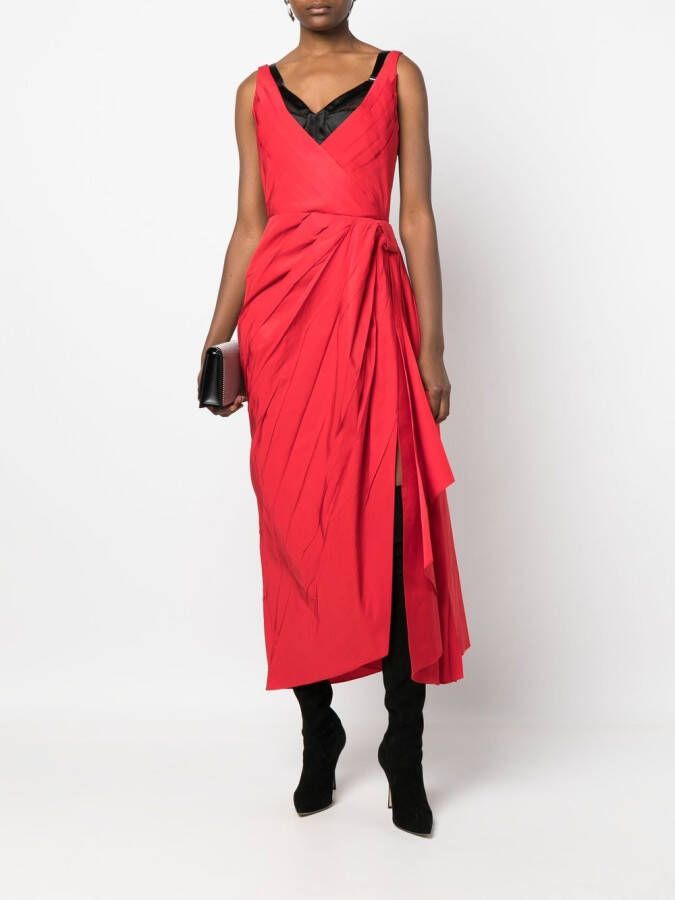 Alexander McQueen Geknoopte jurk Rood