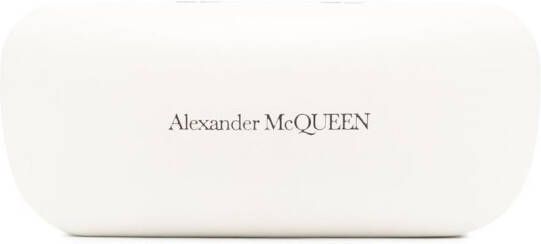 Alexander McQueen Eyewear Zonnebril met geometrisch montuur Goud
