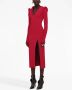 Alexander McQueen Geribbelde midi-jurk Rood - Thumbnail 3