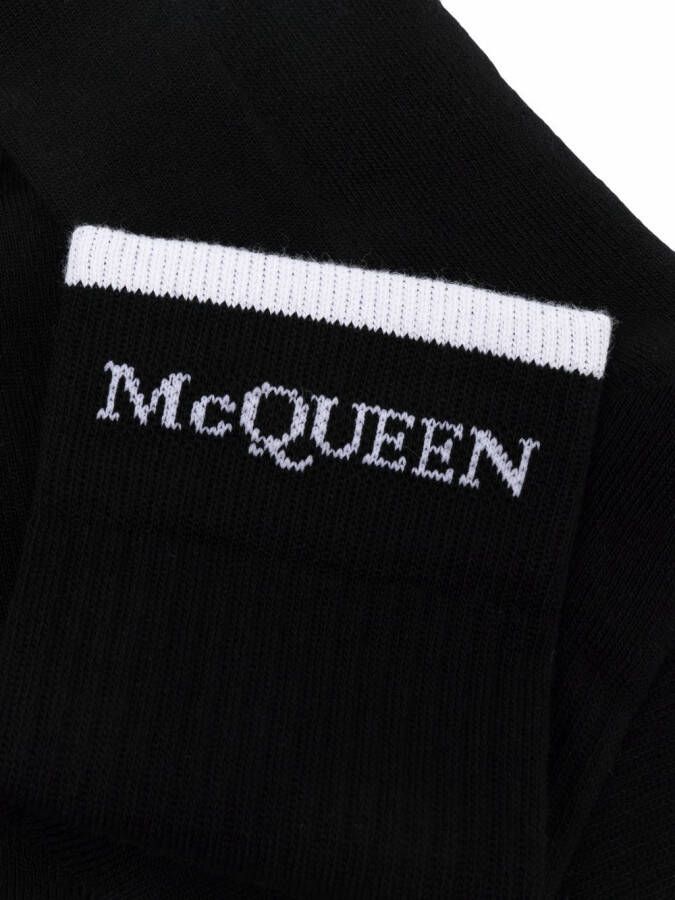 Alexander McQueen Geribbelde sokken Zwart