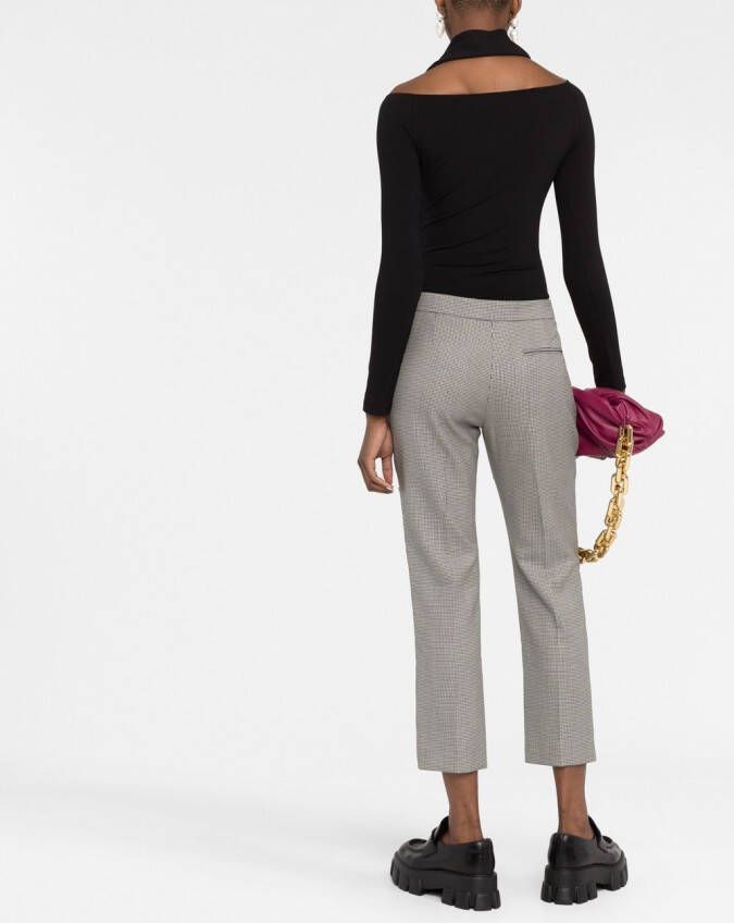 Alexander McQueen Geruite broek Zwart