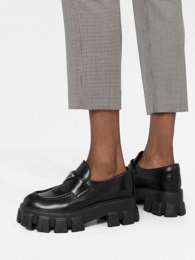 Alexander McQueen Geruite broek Zwart
