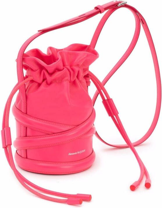 Alexander McQueen The Curve bucket-tas Roze