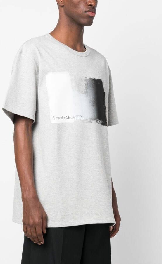 Alexander McQueen T-shirt met print Grijs