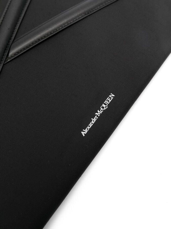 Alexander McQueen Harness clutch met logoprint Zwart