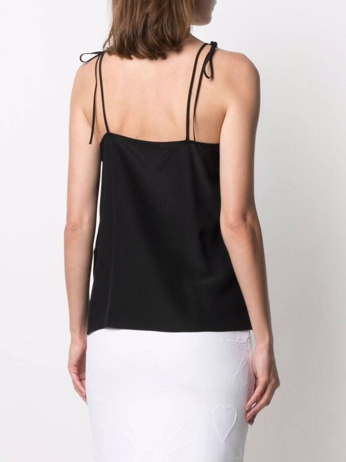 Alexander McQueen Hemd met afwerking van kant Zwart