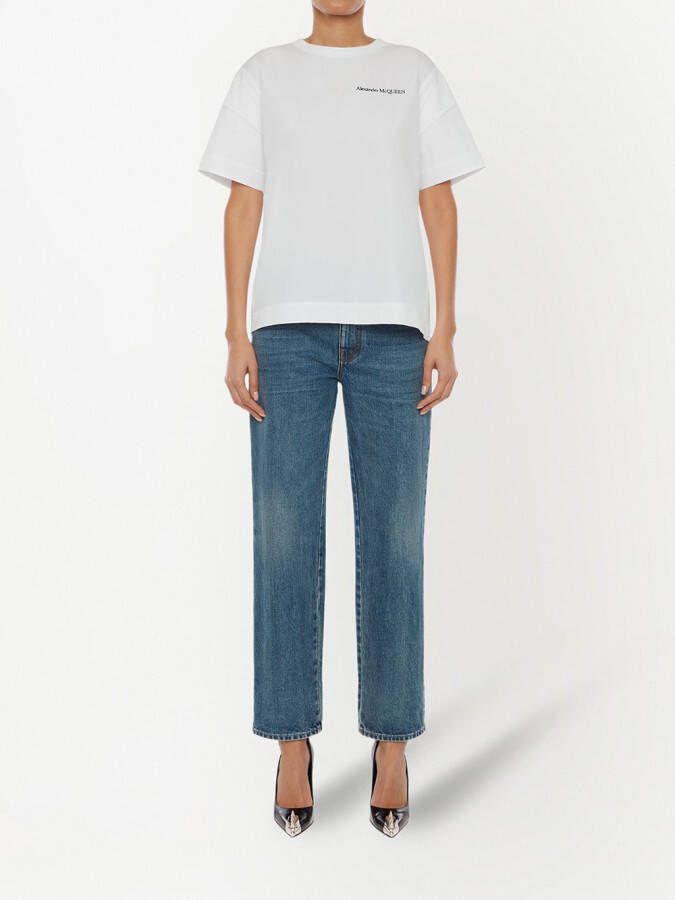 Alexander McQueen High waist jeans Blauw