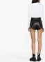 Alexander McQueen Leren shorts Zwart - Thumbnail 4