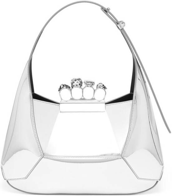 Alexander McQueen Hobo schoudertas met sieraden Zilver