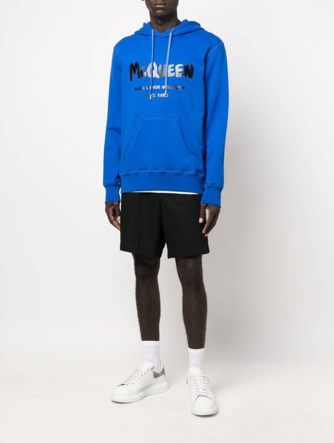 Alexander McQueen Hoodie met logoprint Rood