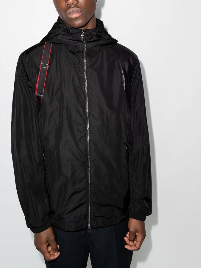 Alexander McQueen Harnas jack met logoband Zwart