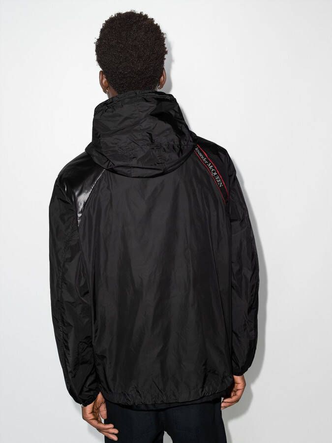 Alexander McQueen Harnas jack met logoband Zwart