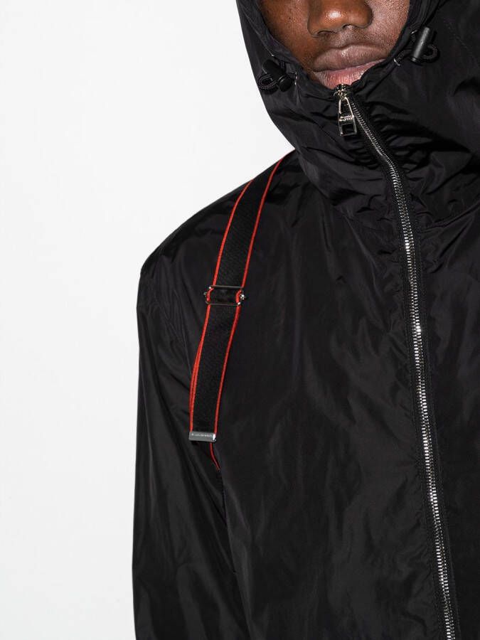 Alexander McQueen Harnas jack met logoband Zwart
