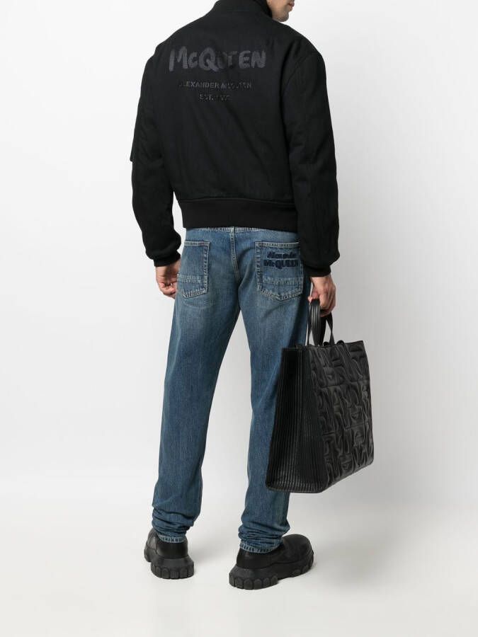 Alexander McQueen Jack met rits Zwart