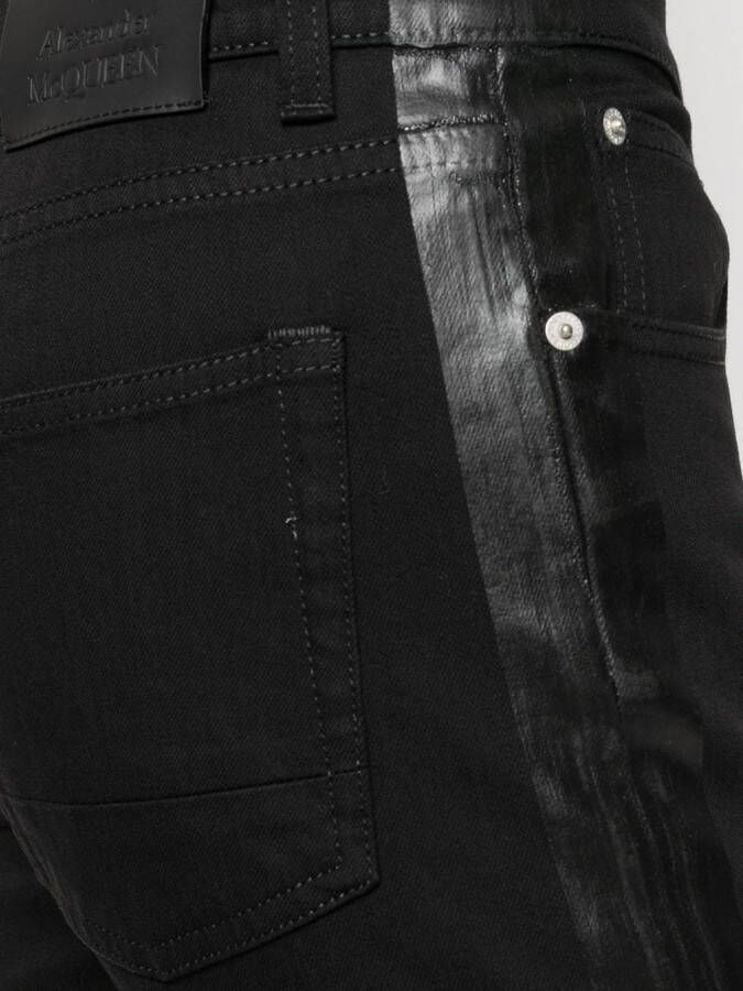 Alexander McQueen Jeans met contrasterend vlak Zwart