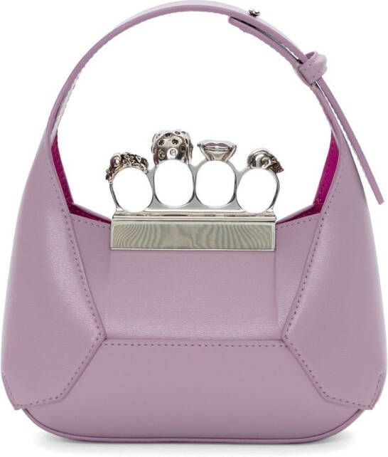 Alexander McQueen Kleine Jewelled shopper Roze