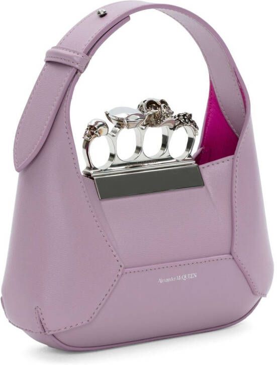 Alexander McQueen Kleine Jewelled shopper Roze