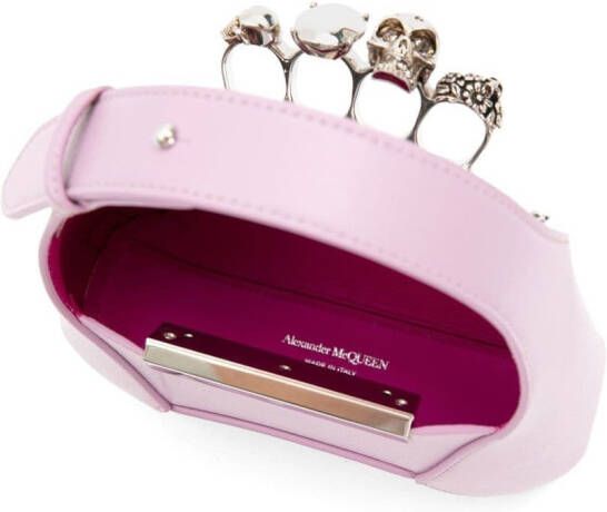 Alexander McQueen Kleine Jewelled shopper Roze
