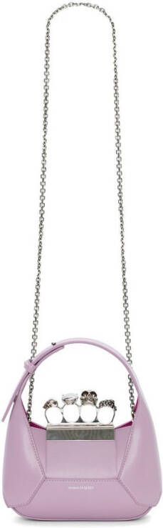 Alexander McQueen Kleine Jewelled shopper Roze