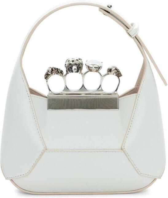 Alexander McQueen Hobo leren tas Wit