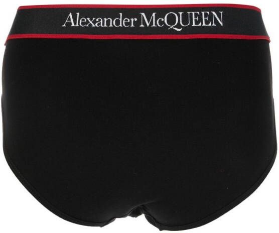 Alexander McQueen Katoenen slip Zwart