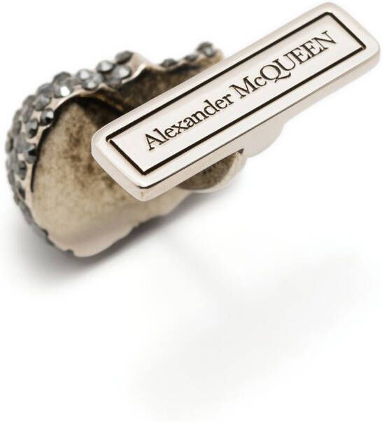 Alexander McQueen Kristallen manchetknopen Zilver