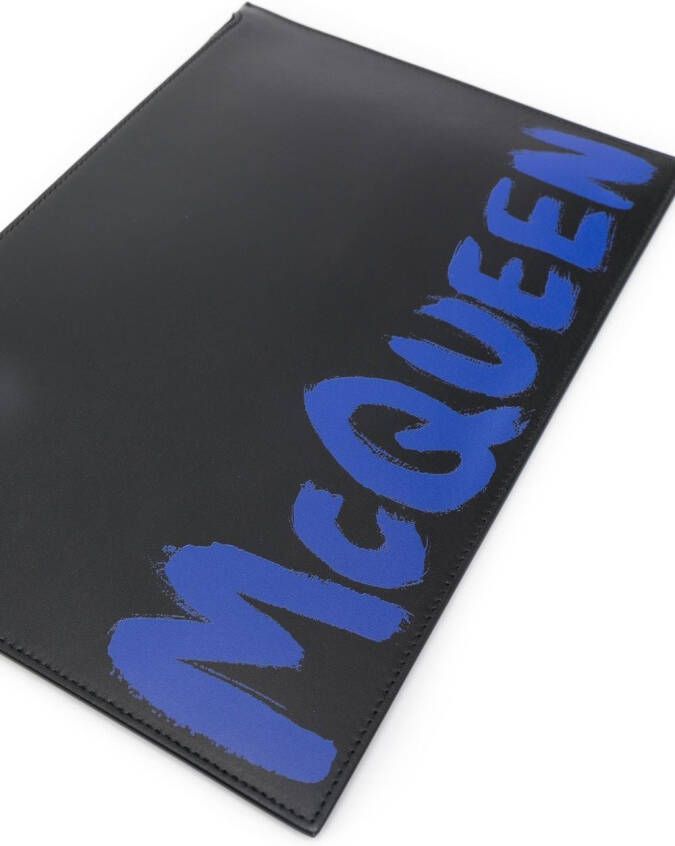 Alexander McQueen Leren clutch Zwart