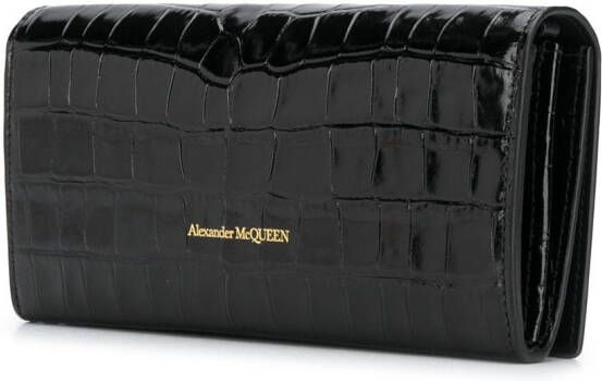 Alexander McQueen Leren clutch Zwart