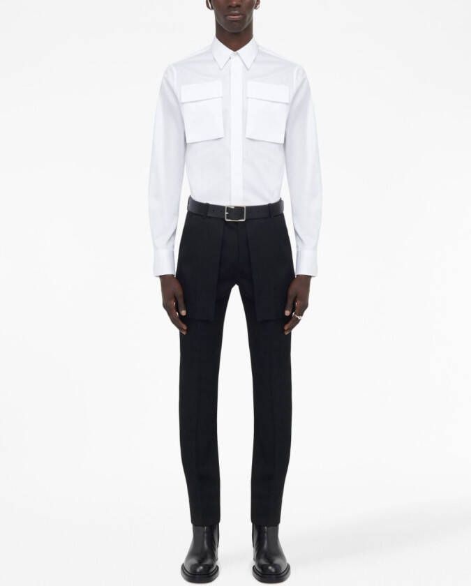 Alexander McQueen Leren gespriem Zwart