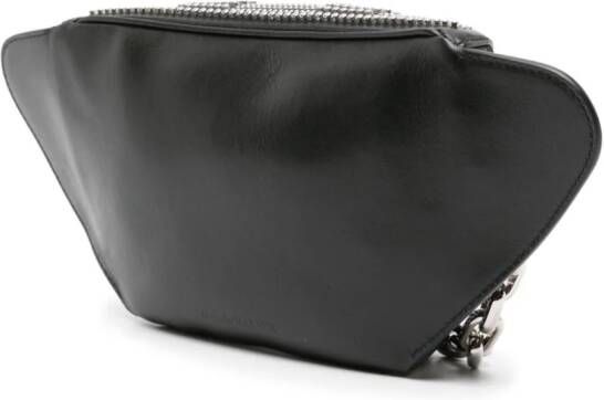Alexander McQueen Leren messengertas verfraaid met studs Zwart