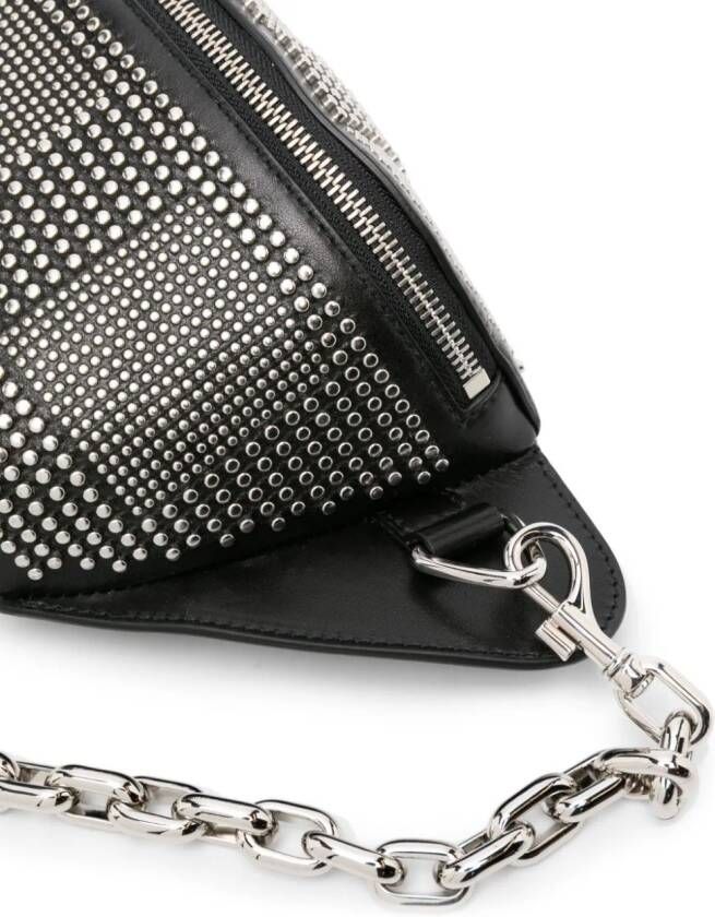 Alexander McQueen Leren messengertas verfraaid met studs Zwart