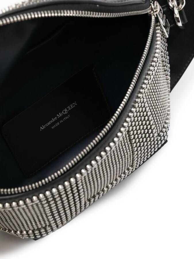 Alexander McQueen Leren messengertas verfraaid met studs Zwart