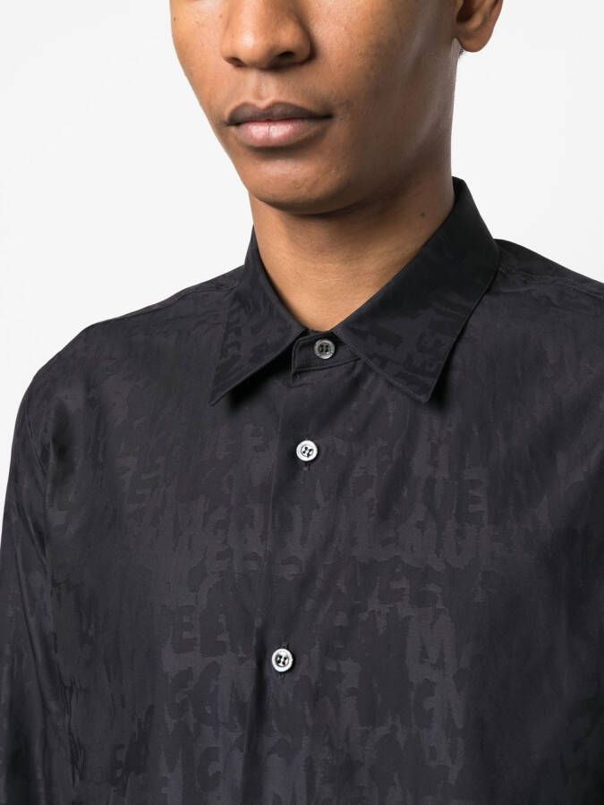 Alexander McQueen Overhemd met logoprint Zwart