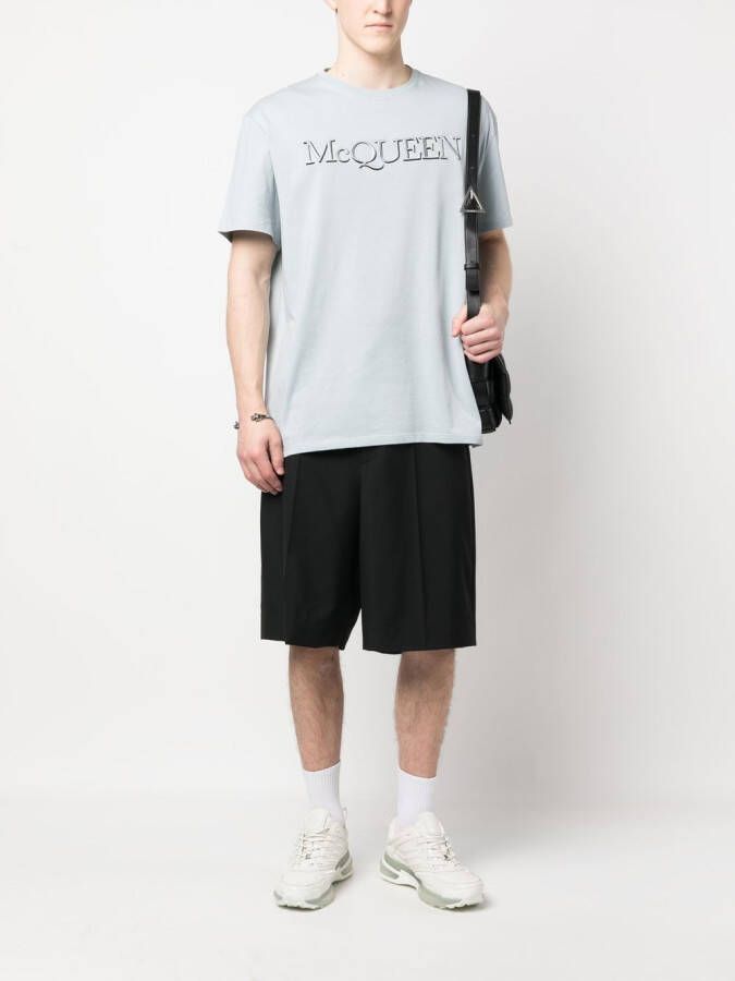 Alexander McQueen T-shirt met logoprint Grijs