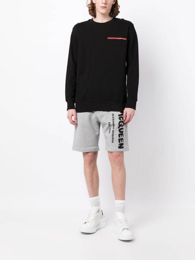 Alexander McQueen Trainingsshorts met logoprint Grijs
