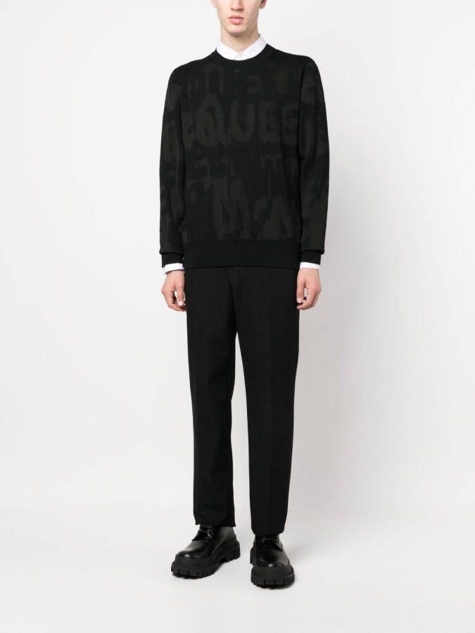 Alexander McQueen Trui met logoprint Zwart