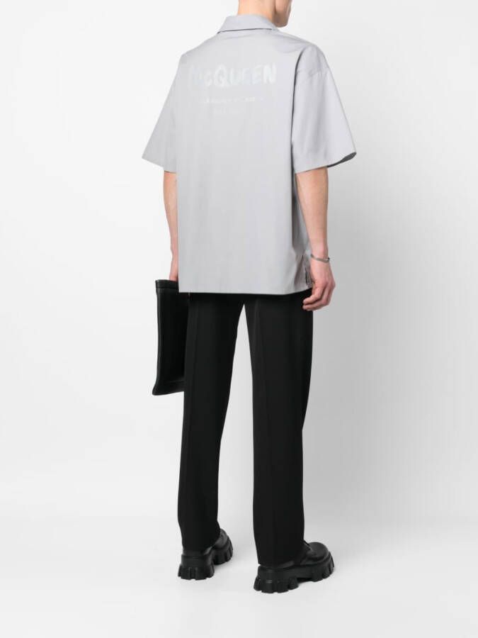 Alexander McQueen Shirt met logoprint Grijs