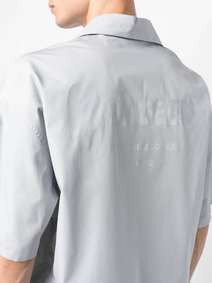 Alexander McQueen Shirt met logoprint Grijs