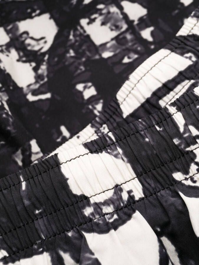 Alexander McQueen Zwembroek met logoprint Zwart