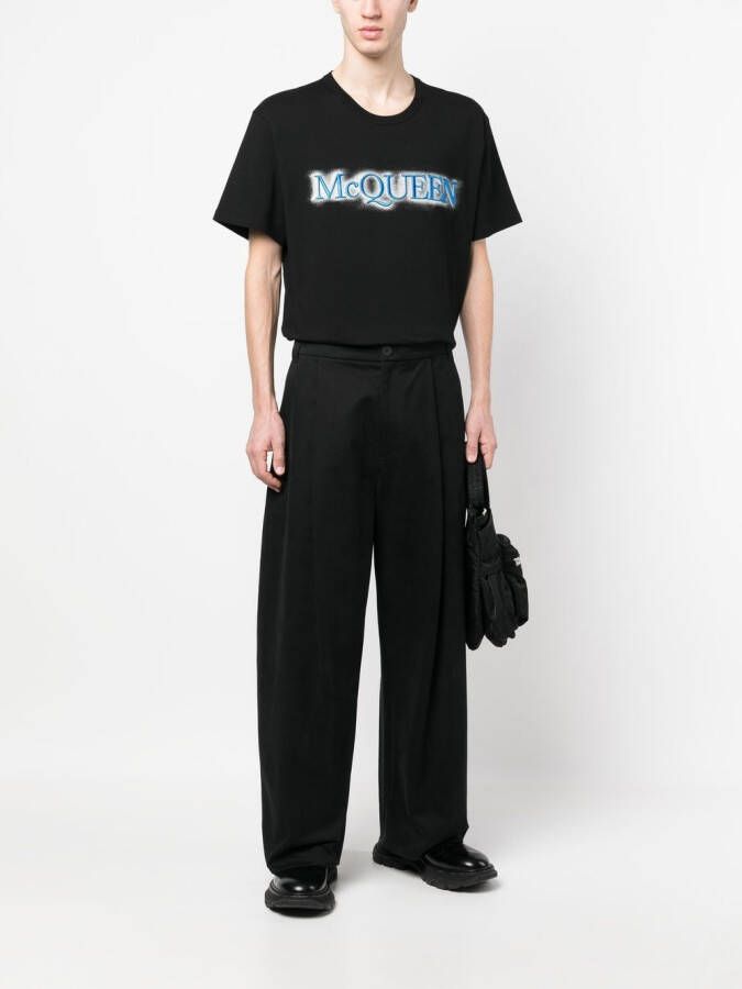 Alexander McQueen T-shirt met logoprint Zwart