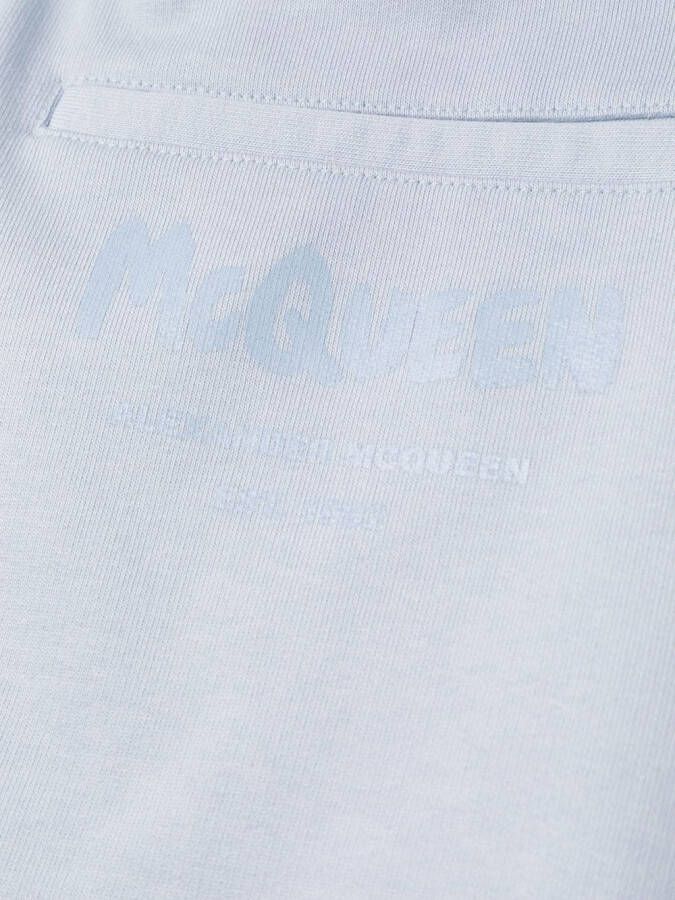 Alexander McQueen Trainingsbroek met logoprint Blauw