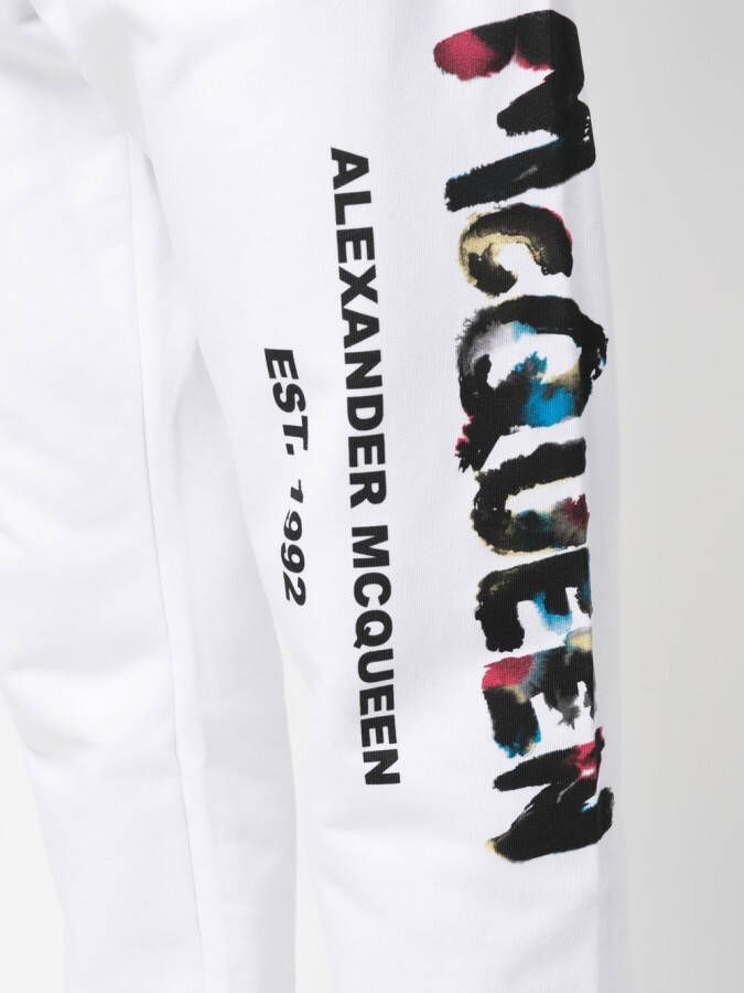 Alexander McQueen Trainingsbroek met logoprint Wit